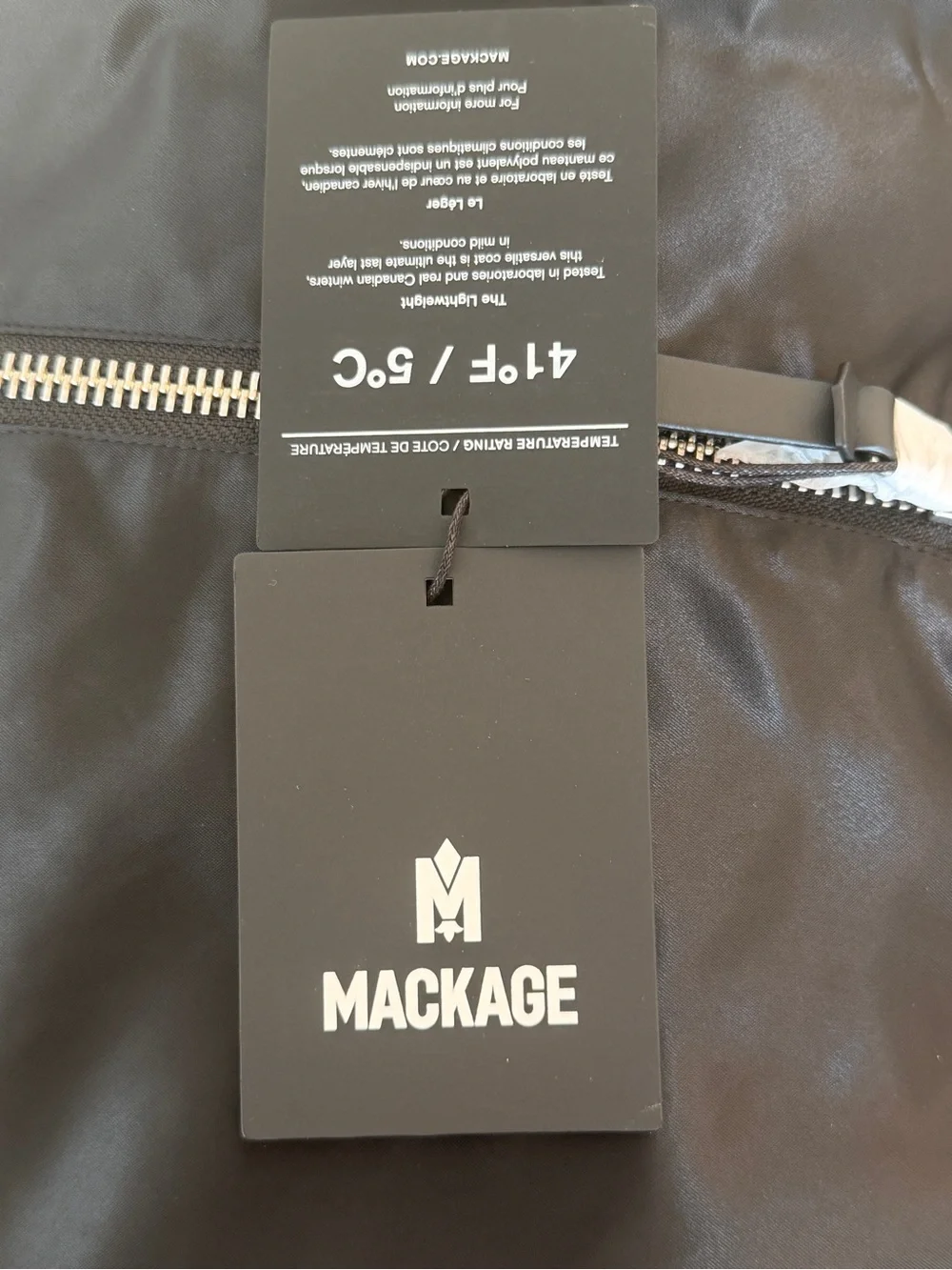 Mackage Men’s Black Satin Bomber Jacket
